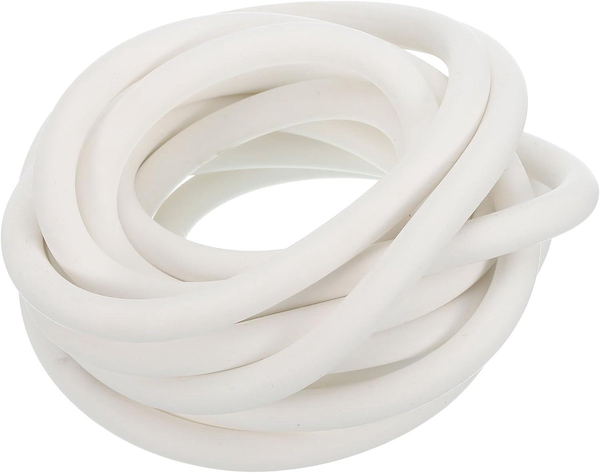 Siliconen schuim afdichtingsstrip, 10 mm diameter 3,5 meter lang sponsrubber, weerbestendige afdichtstrips, rond rubberen koord, stevig voor knutselen, buizen handwerk, pads