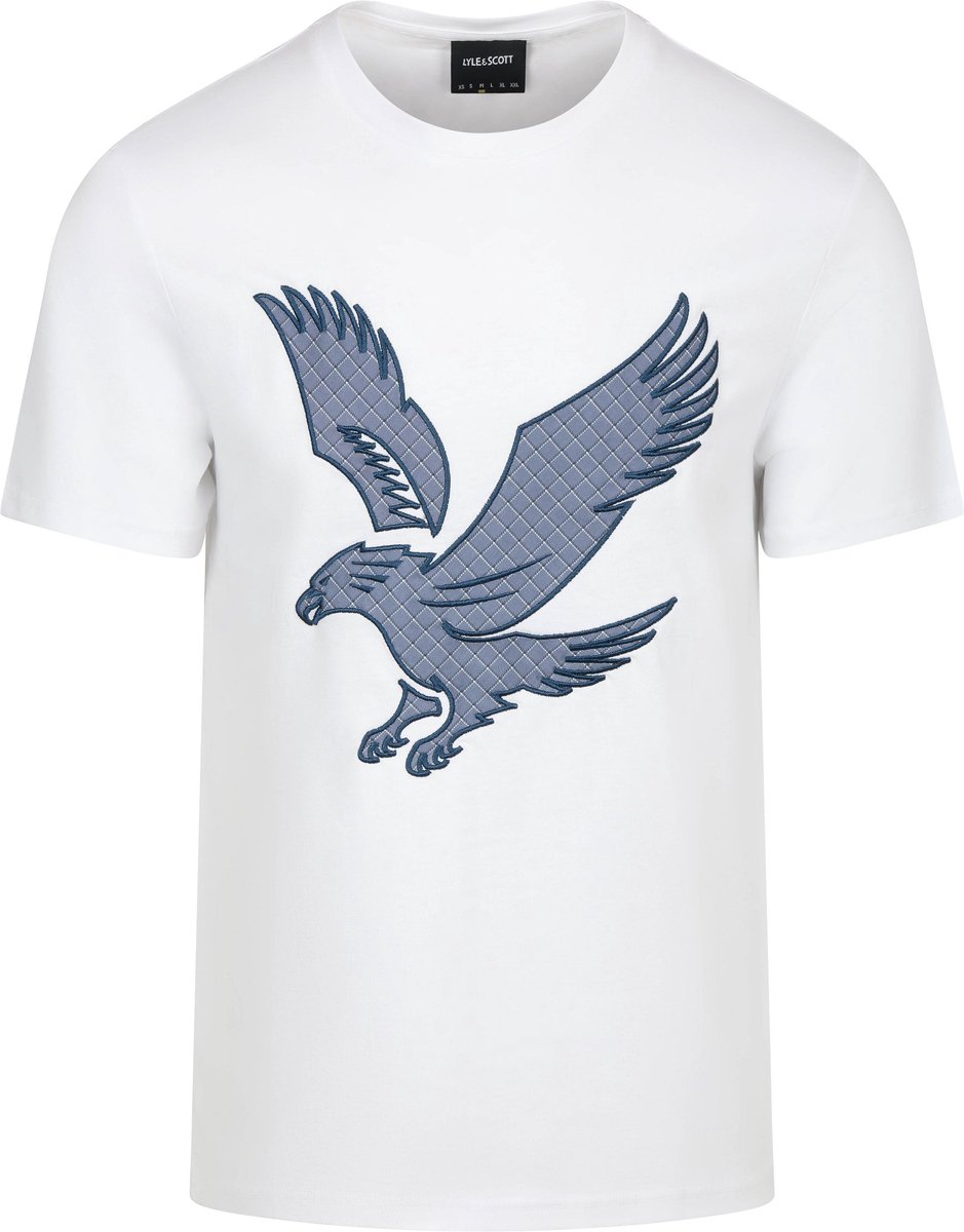 Lyle and Scott T-shirt Logo Wit - Maat M - Heren - Casual T-shirts