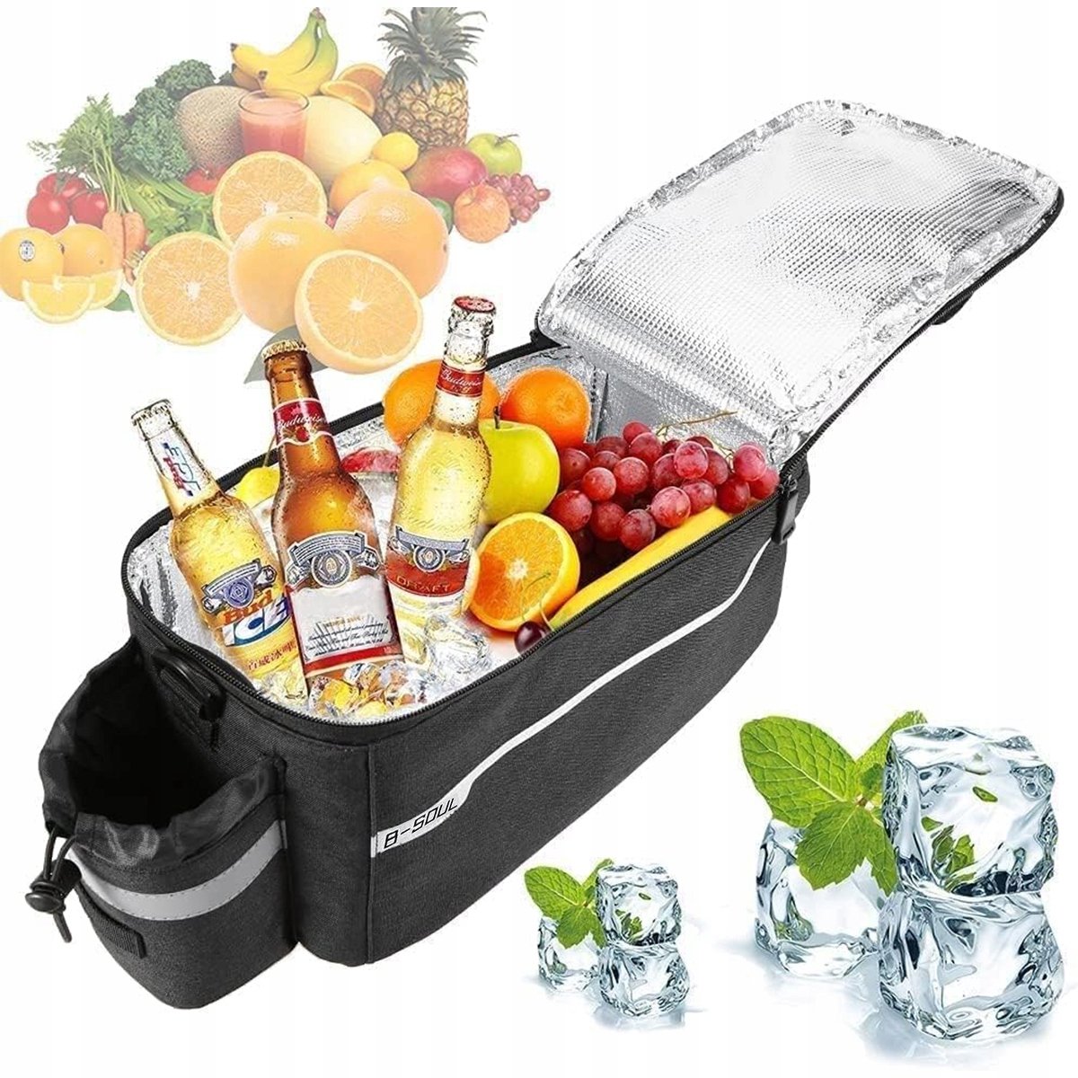 10L Fietsbagagedrager Tas Thermisch, waterdicht & reflecterend