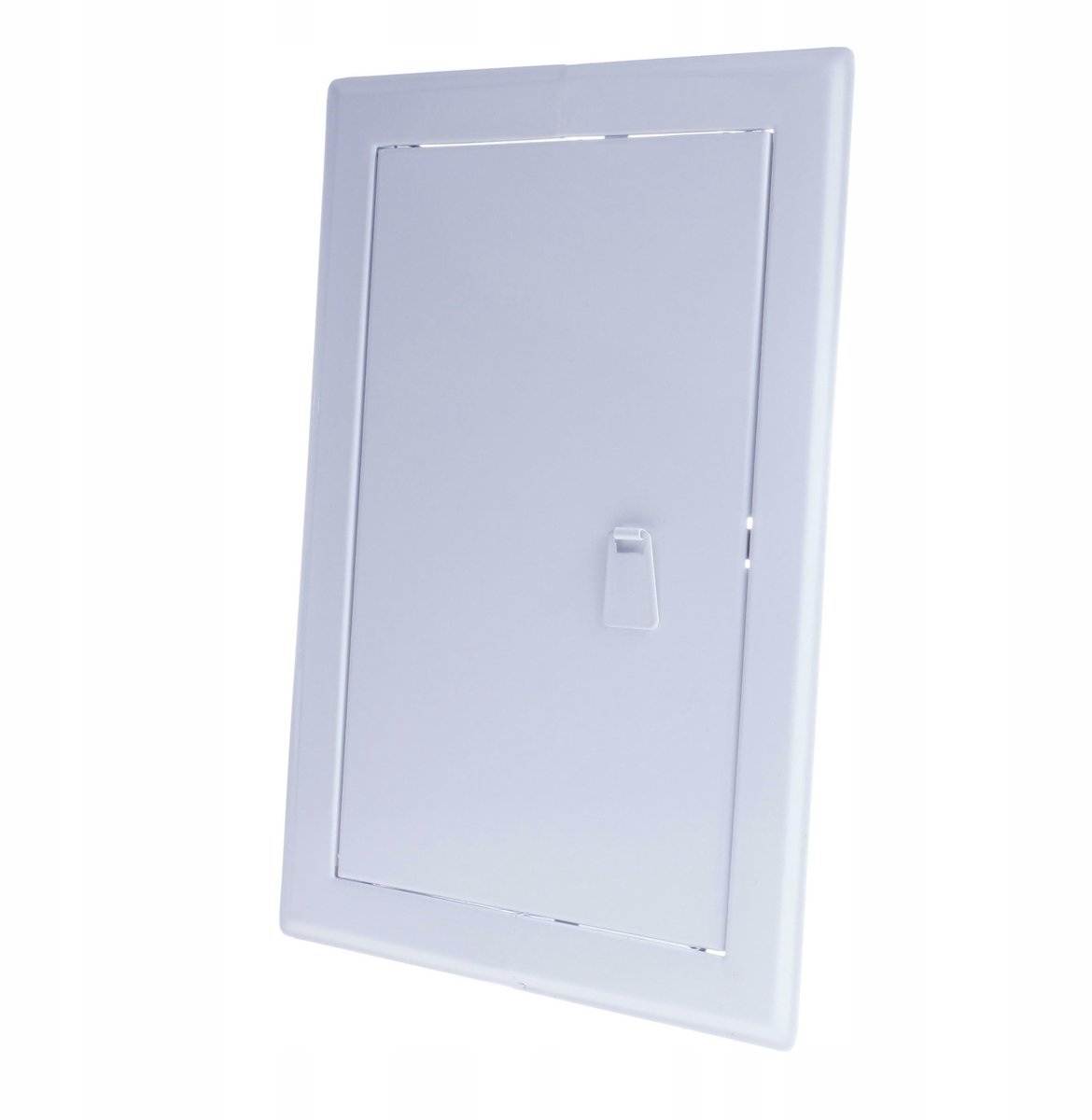 Metalen inspectieluik 15x20 cm wit, voor inbouw, met handgreep