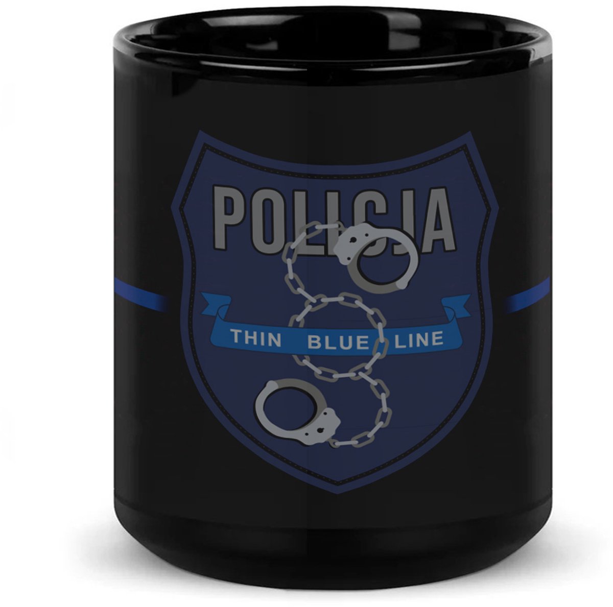 Zwarte Zwart Keramiek Politiemok - 500ml