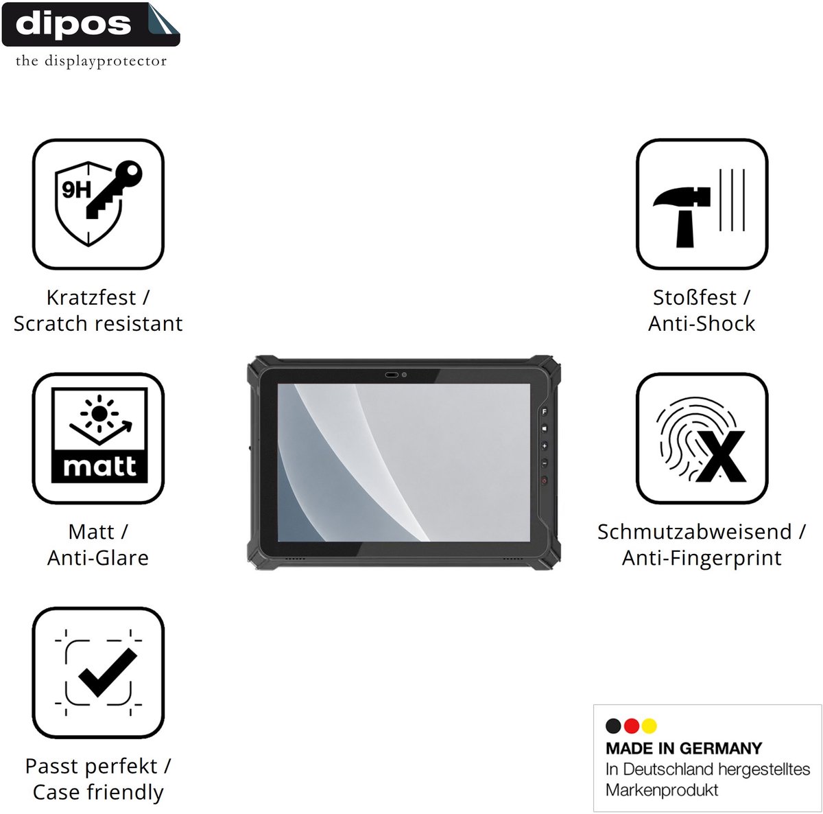 dipos – 2x Matte Pantserfolie geschikt voor Conker SX10 | 9H Screenprotector