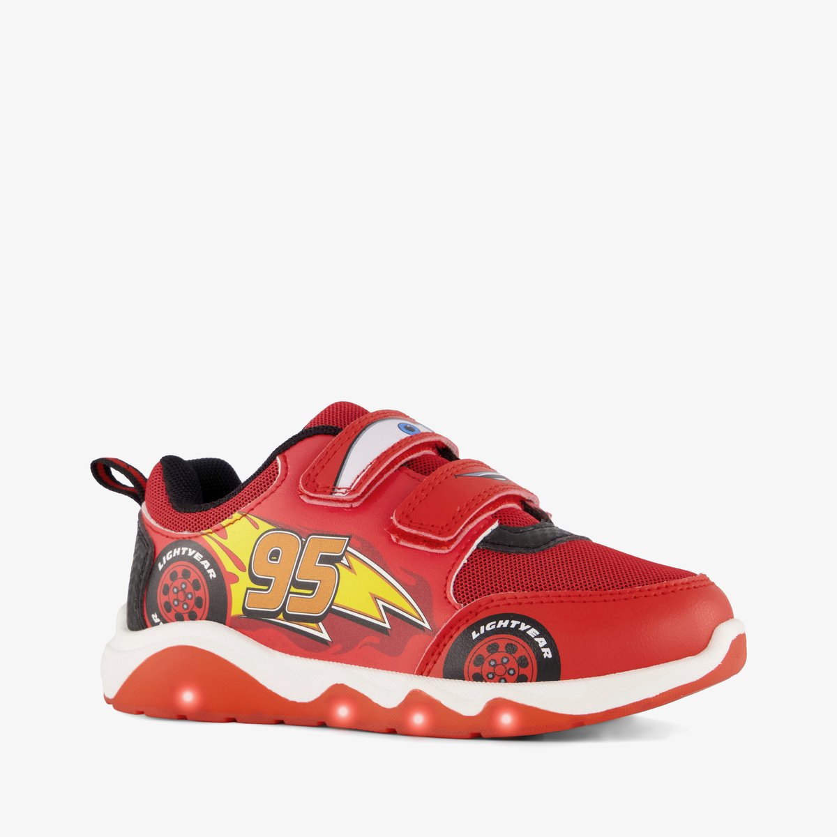 Cars jongens sneakers met lichtjes rood - Maat 25