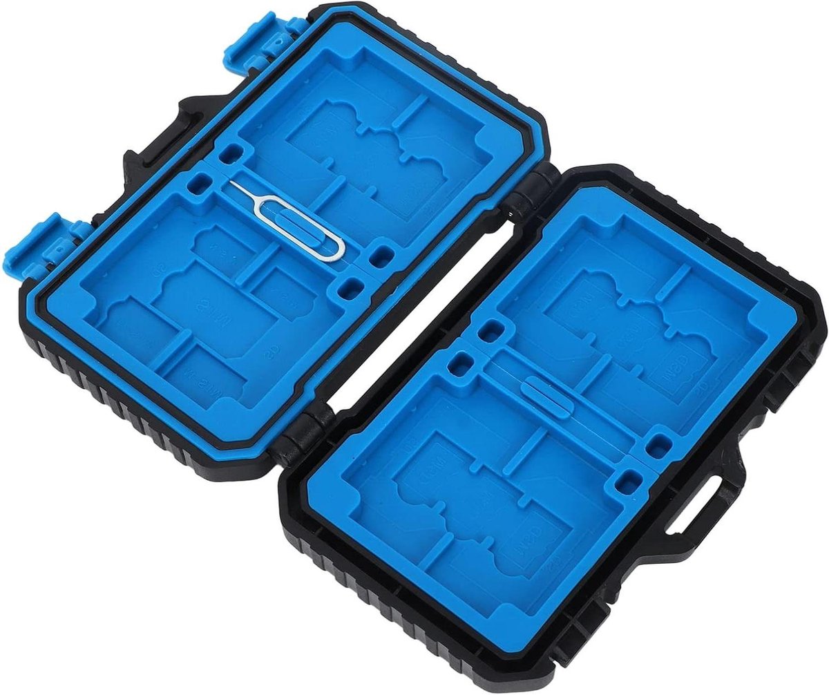 Geheugenkaarthouder - Kaart Case - Kaarten Beschermen - Waterdicht Stofdicht - 27 Kaarten - Blauw