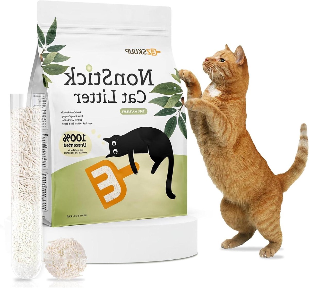 Kattenbakvulling Klontvormend - Plantaardige Korrels - Hygiënisch Huisdieren - Niet Klevend Materiaal - 7.5 Liter - Natuurlijk