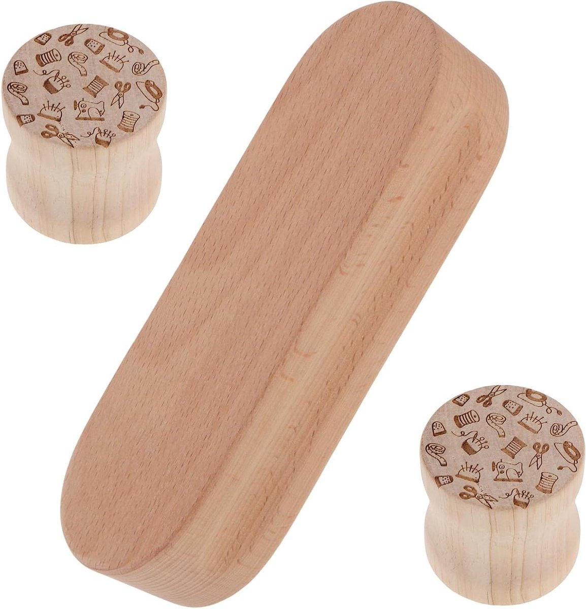 Kleermakers Klep - Naai Gereedschap - Strijken van Naden - Ergonomisch Ontwerp - 175 cm Lengte - Beige