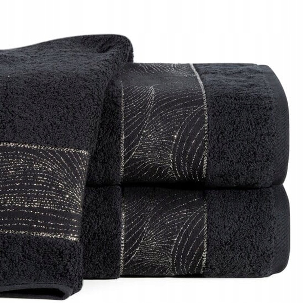 Mariel Badhanddoek 70x140 cm - Luxe Katoen met Zilveren Borduursel