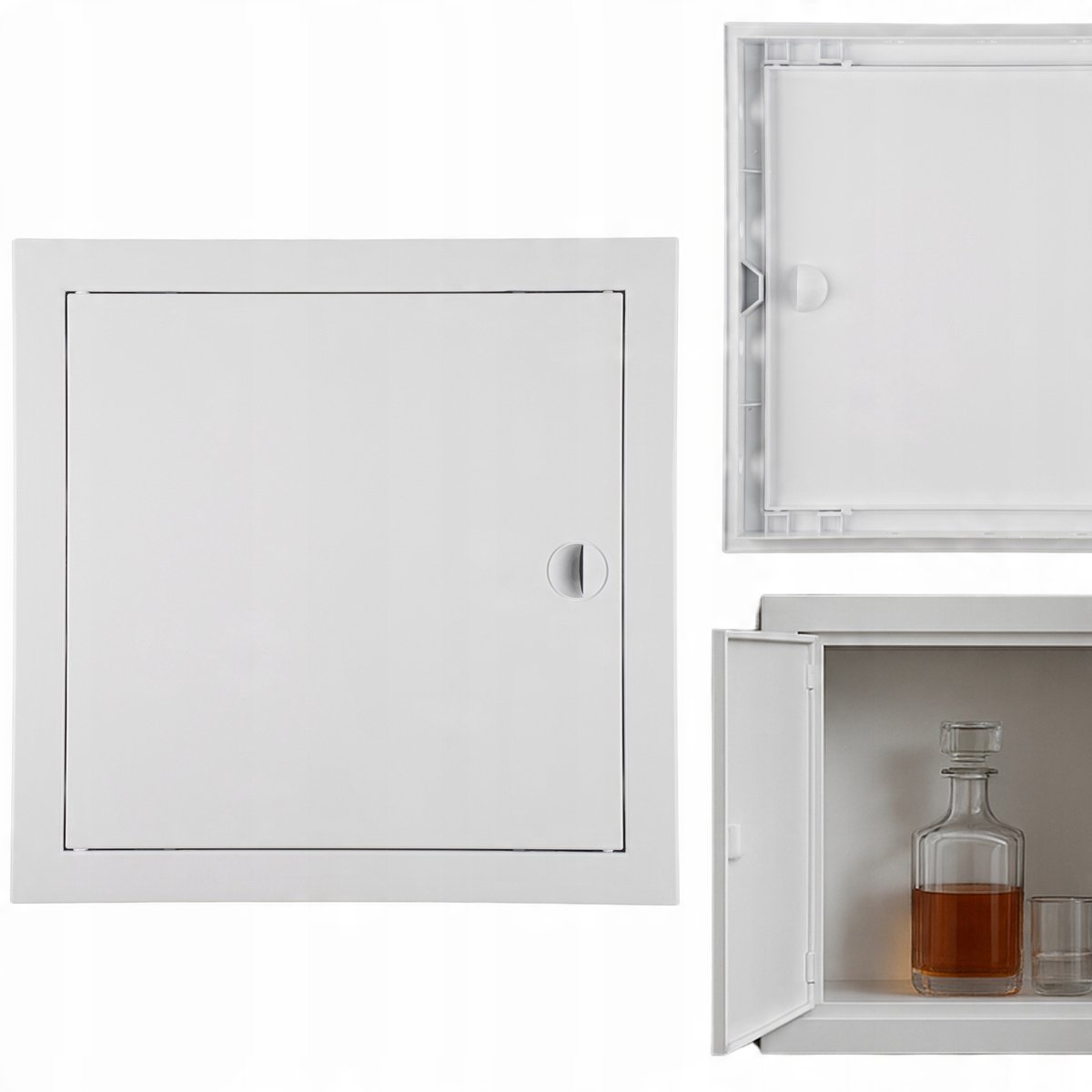 Wit Houten Luik 30x30cm ABS - Toegangsluik voor Technische Ruimtes