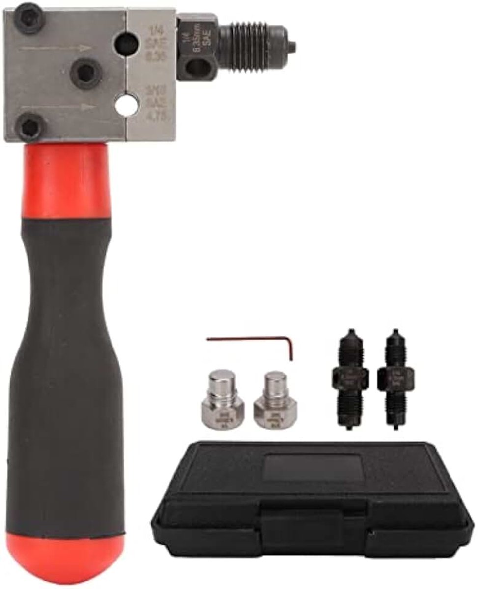 3/16in 1/4in Remleiding Affakkelgereedschap Koperen Buis Remleiding Affakkelset Dubbele Enkele Flare Gereedschapsset voor Universele Autoreparatie, Reparatie van Krappe