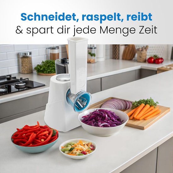 Keukenmachine - Snijmachine Rasp - Groenten Bereiden - 5 Functies - 150 Watt - Zwart — afbeelding 4