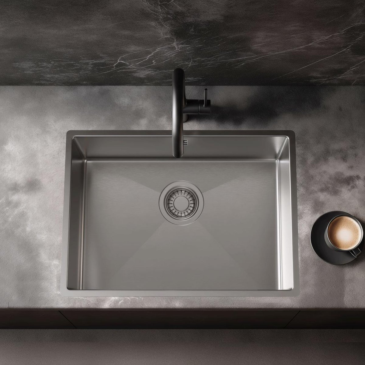 Pure.Sink Luxion RVS spoelbak 50x40 cm onderbouw, vlakinbouw en opbouw PLX5040-02