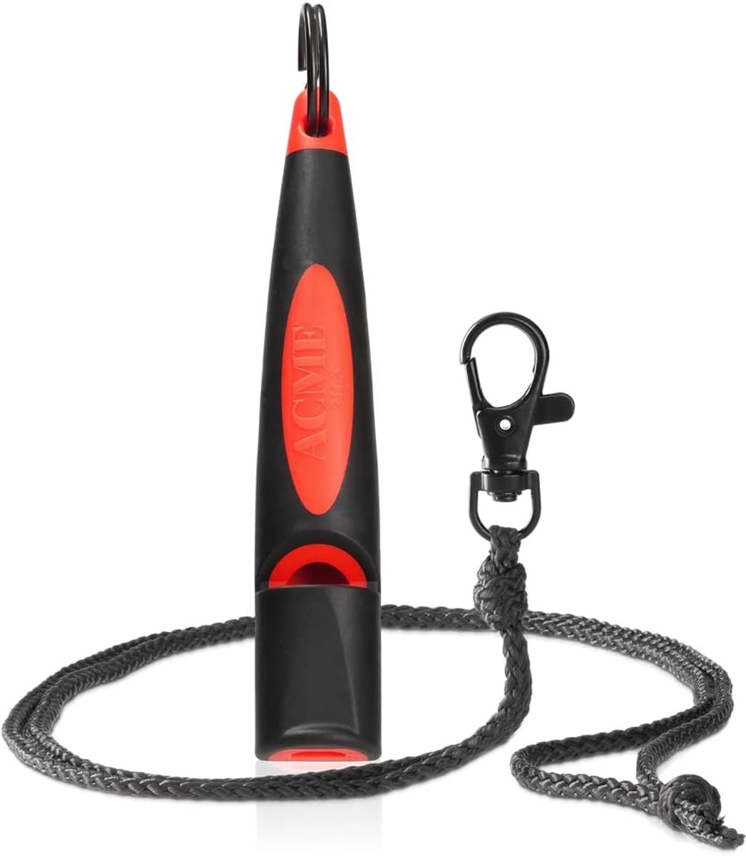 SnelShoppen - Verbeterde Hondenfluit ACME Alpha Dog Whistle No. 210.5 in Mat Zwart met Gratis Fluitband, Lange Bereik, Standaard Frequentie, Ideaal vo