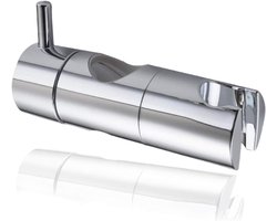 SnelShoppen - Verstelbare Diker Douchekop Houder, Wandmontage, 360 Graden Rotatie, Chroom Geplateerd, Slimme Douchekop Klem, 22mm, Zilver
