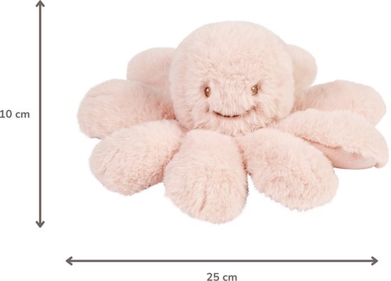 Nattou Lapidou Doudou Knuffel Octopus Rammelaar - 25 cm - Poederroze van Nattou — afbeelding 5