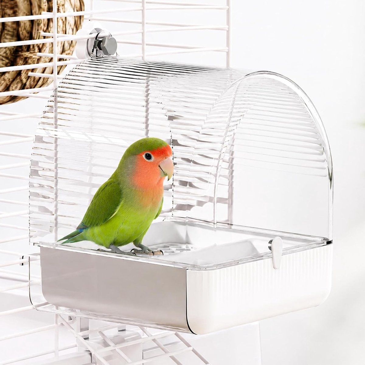 Badkuip voor parkieten en vogels, hangend 3-in-1 vogelbad, ideaal voor vogelkooi en accessoires