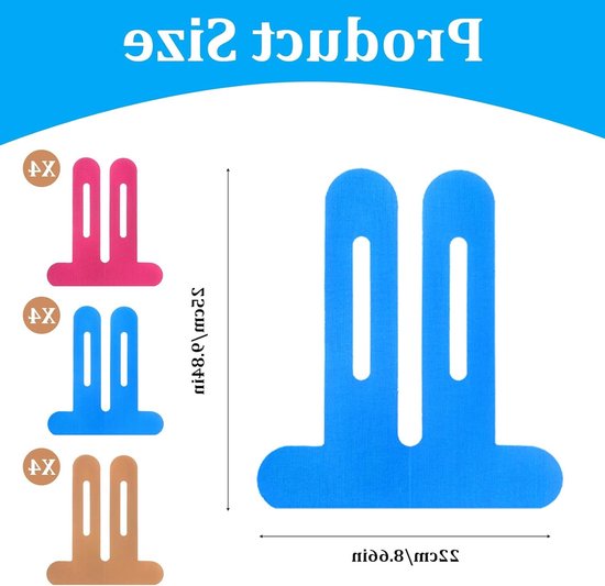 Pre-Cut Kinesiotape 12 Stuks - Elastische Sporttape voor Beweging en Ondersteuning, Waterdicht en Geschikt voor Dagelijks Gebruik en Sport in 3 Kleuren — afbeelding 3