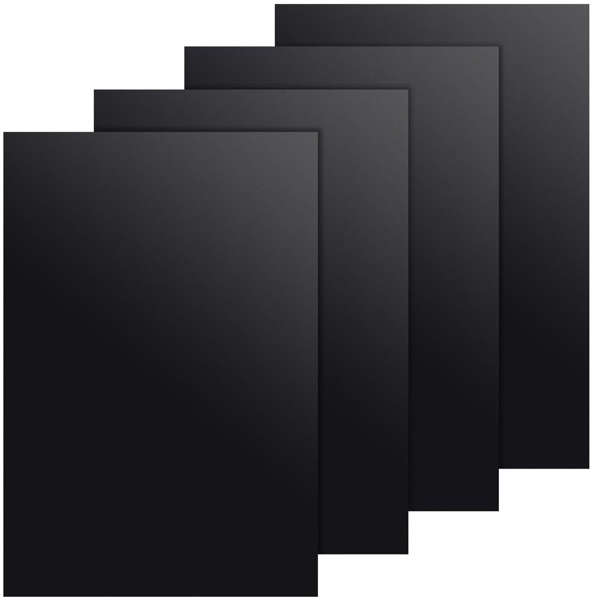 4 Stukken Zwart ABS Kunststof Plaat 30x20cm - 1mm Dikke Harde Kunststof Voor Architectonische Modellen en Bouwprojecten