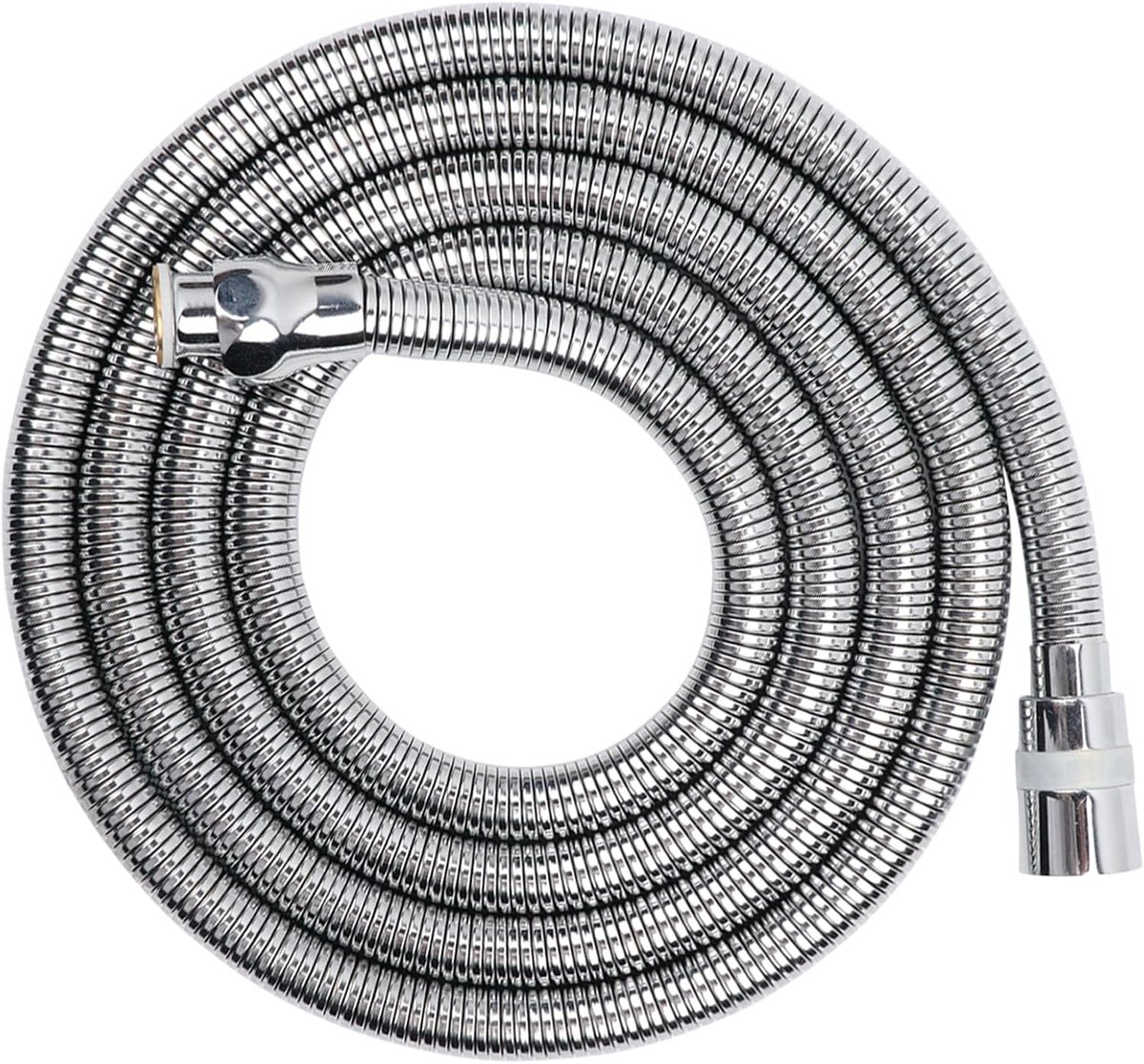 SnelShoppen - Universele Douche Slang 2 m RVS Kinkbescherming, Flexibele Douche Slang met Dichtingsringen voor Standaard G 1/2" Aansluiting