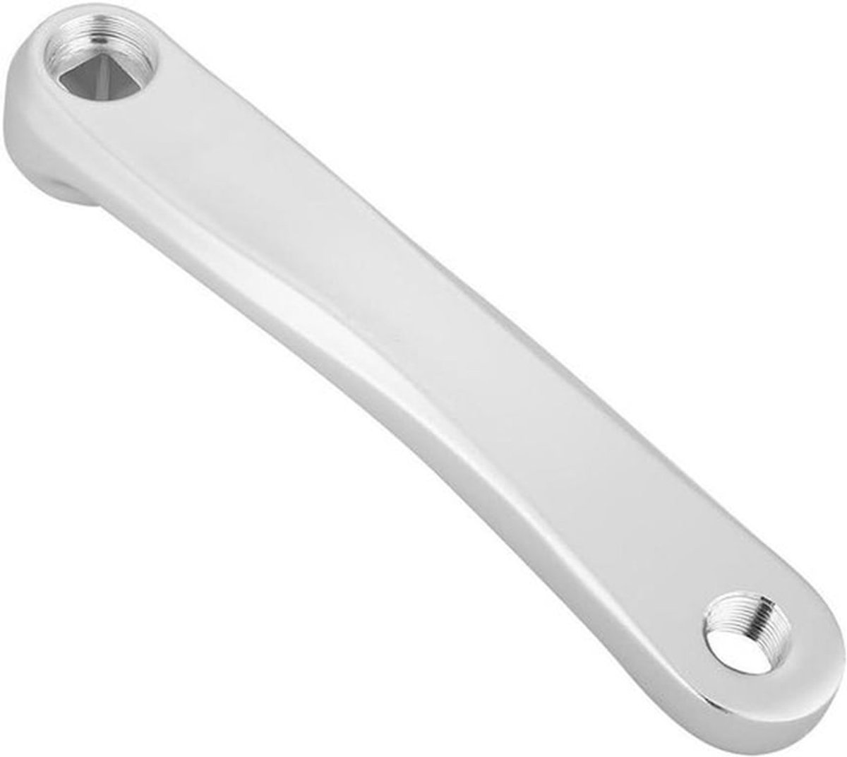 Fietsarm 170mm aluminiumlegering enkelketting zilverkleurig plein - duurzaam, fietskruk - veelzijdige installatiemogelijkheden