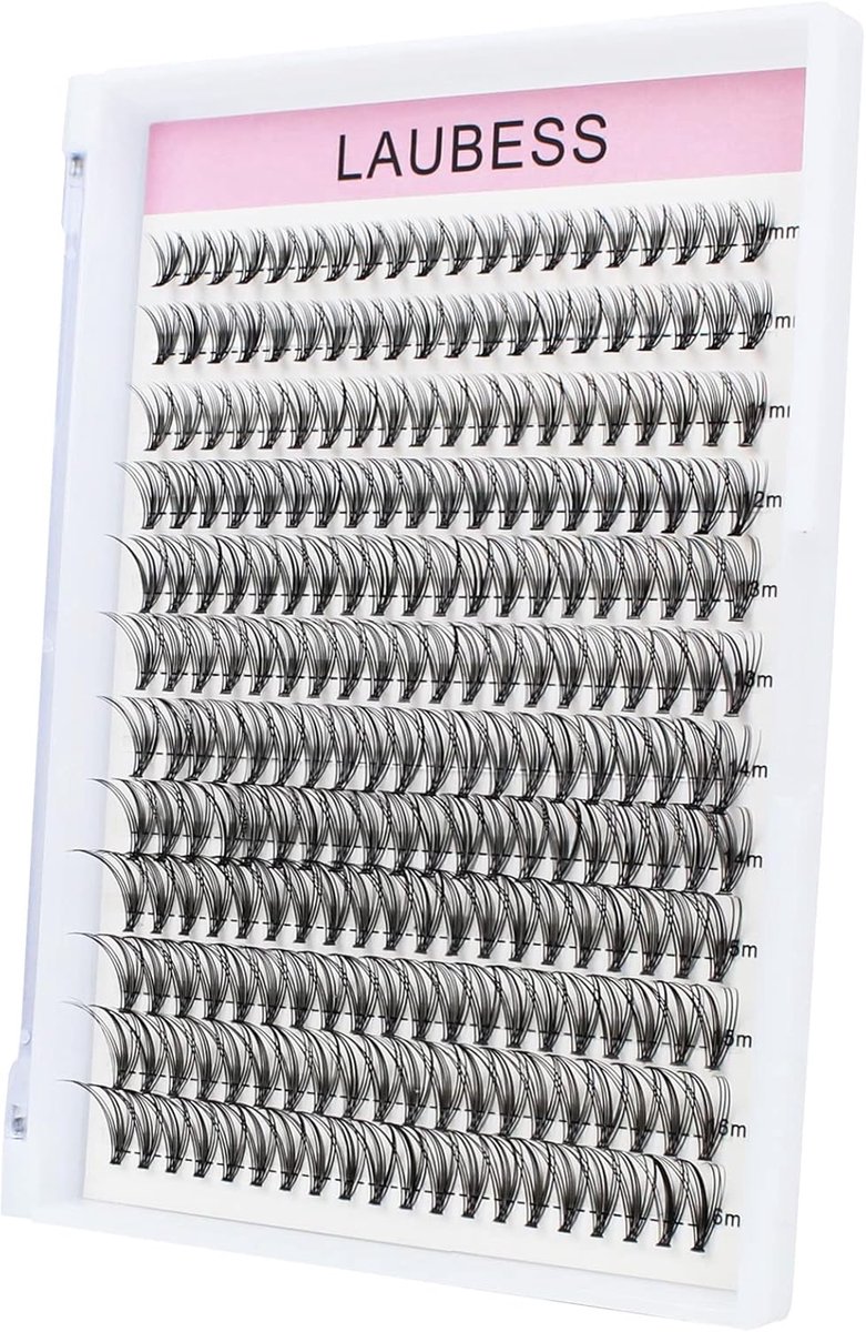 SnelShoppen - Natuurlijke Cluster Wimpers - Herbruikbare D Curl Individuele Wimperextensions - 20D 0.07D Mix 9-16 - Perfect voor Elke Dag en Subtiele