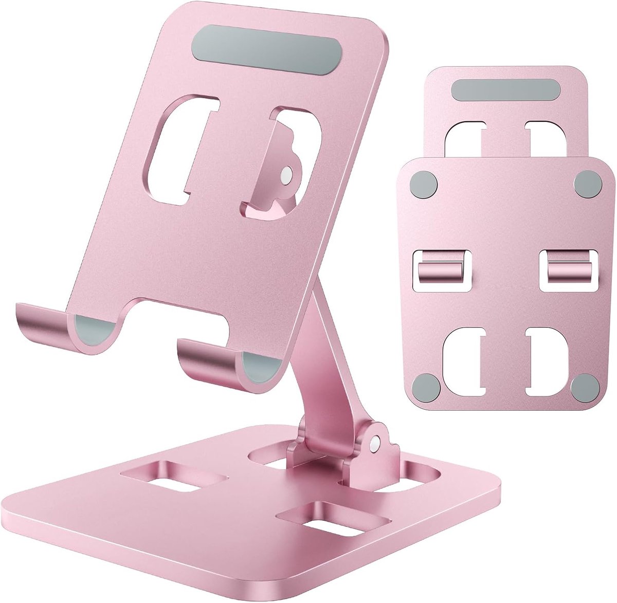 SnelShoppen - Anifrim Desk Phone Holder - Dubbele Vouwbare Telefoonhouder - Ultra Draagbare Telefoonstandaard voor iPhone 17 16 15 14 13 Pro Max Plus,
