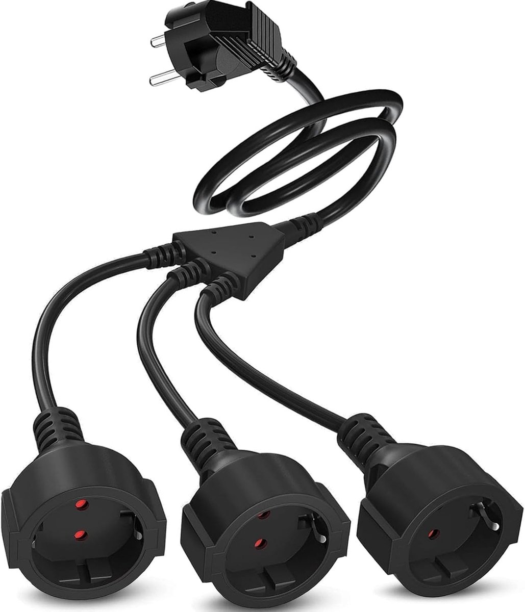 SnelShoppen - Triple Plug Adapter voor Stopcontact - Universele Stekkerdoos voor Italiaanse Standaard Sockets - Ideaal voor Thuis, Kantoor, Camping, R