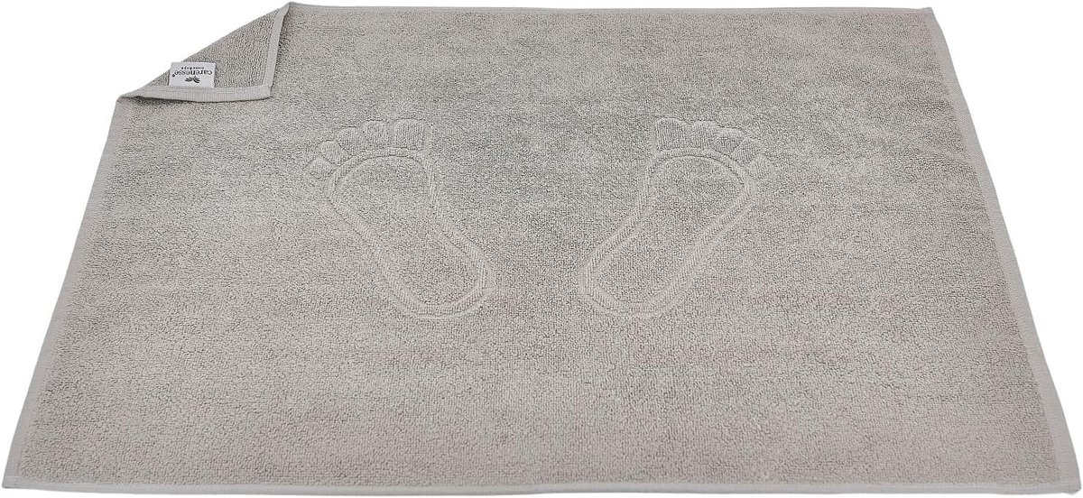 SnelShoppen - Set van 2 Grijze Badmatten 50 x 70 cm I Absorberende Katoenen Badmatten I Luxe Kwaliteit Oeko-Tex 100 I Dikke Lintvrije Douchemattens