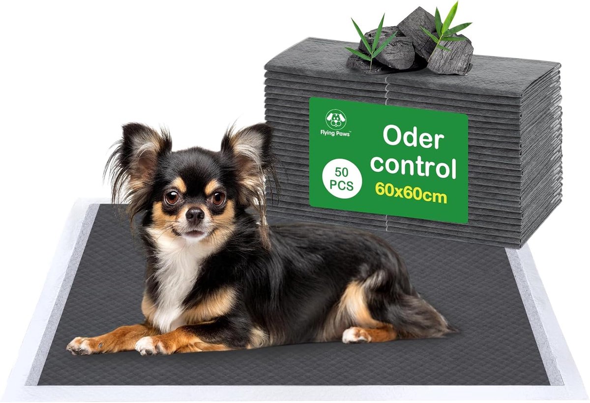 SnelShoppen - Training Mats Puppy Pads 60x60 cm - Super Absorberend, Lek-proof, 50 Stuks, Met Geactiveerde Koolstof, Ideaal voor Puppy Training en Inc