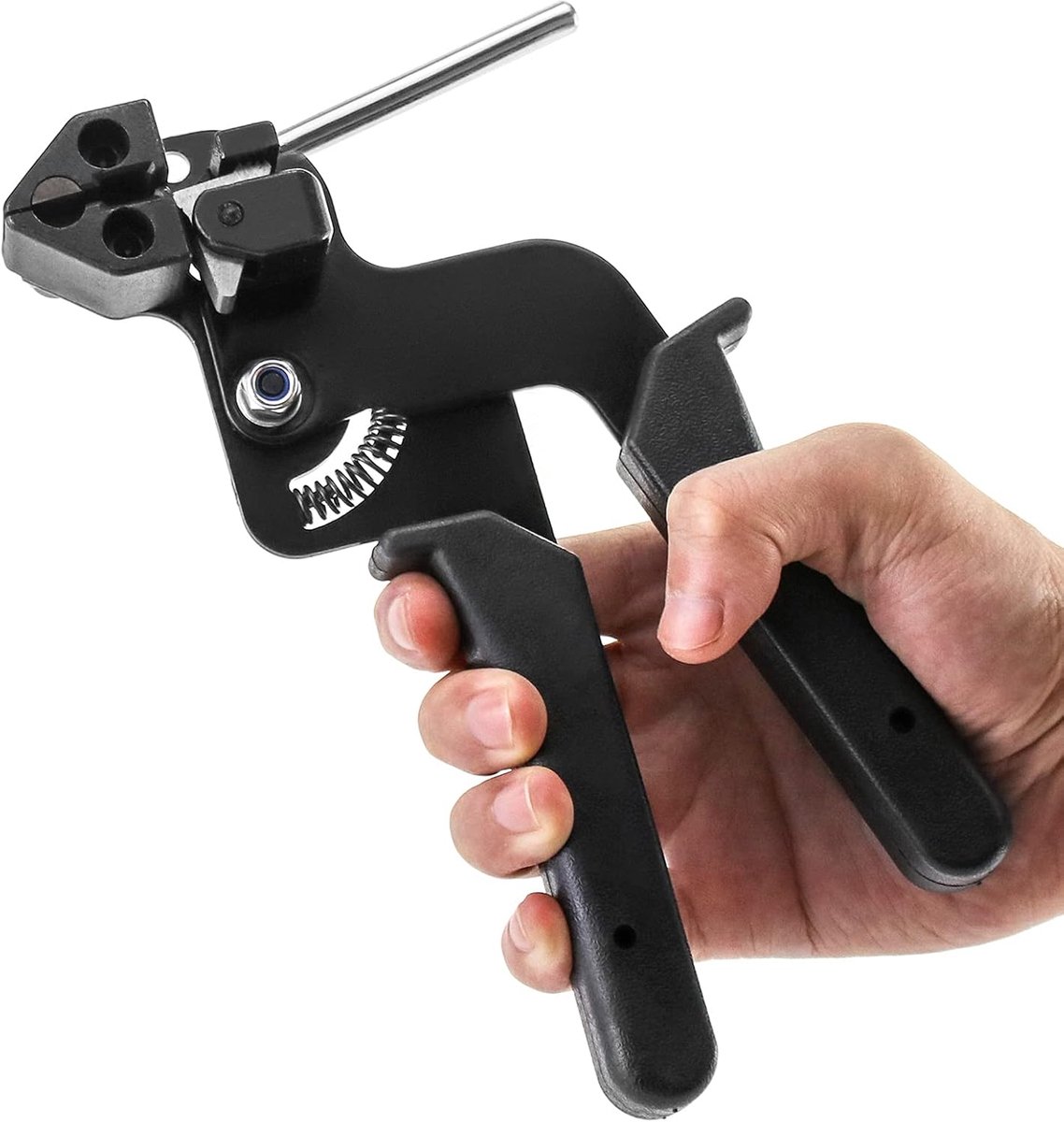 SnelShoppen - RVS Kabelbinder Gereedschap, Professionele Kabelbinder Gun voor Snijden en Bevestigen van Stalen Kabelbinders tot 12mm Breed