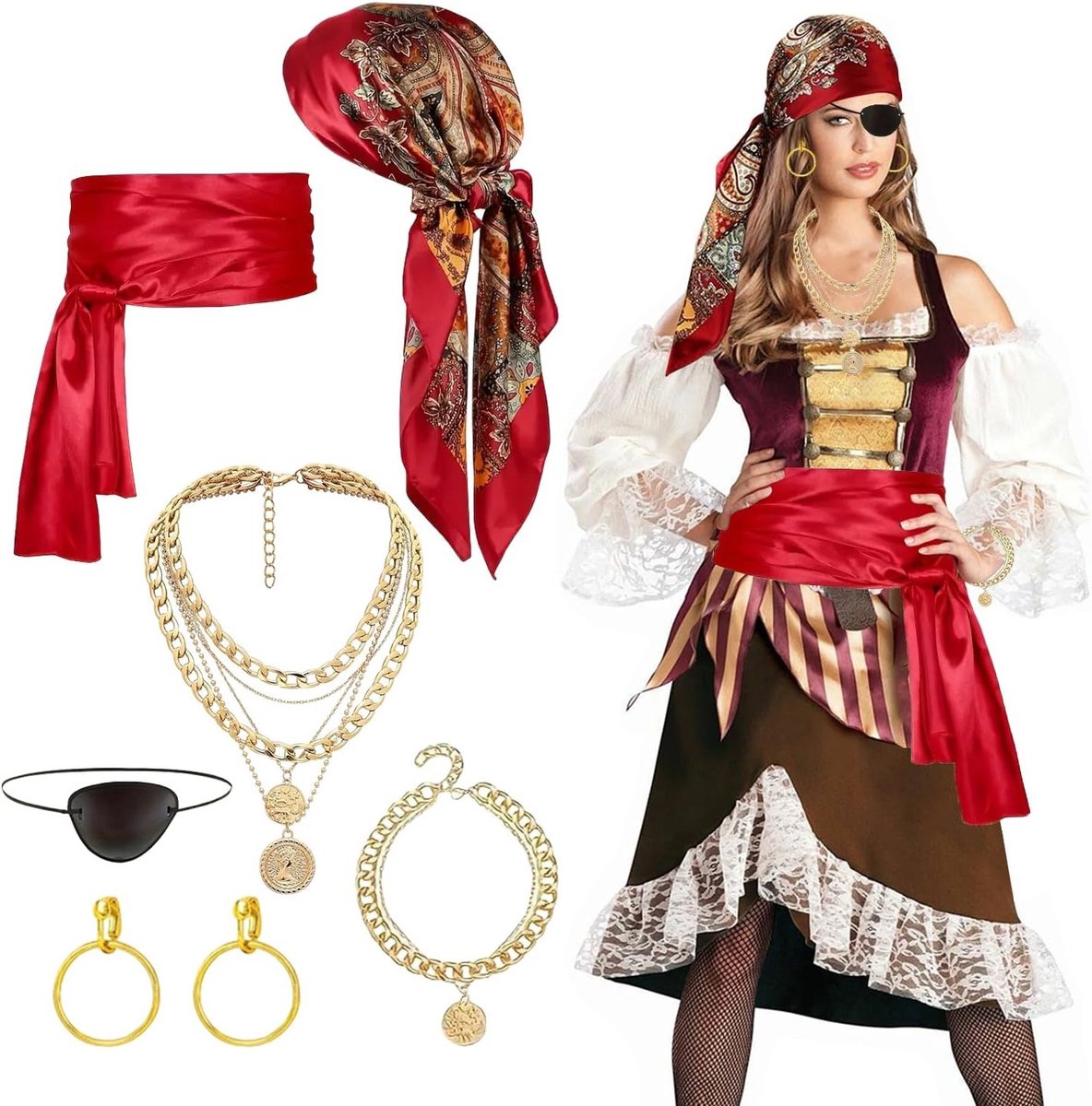Feestelijke accessoires voor carnaval, kostuumversiering en verkleedkleding voor een onvergetelijke ervaring