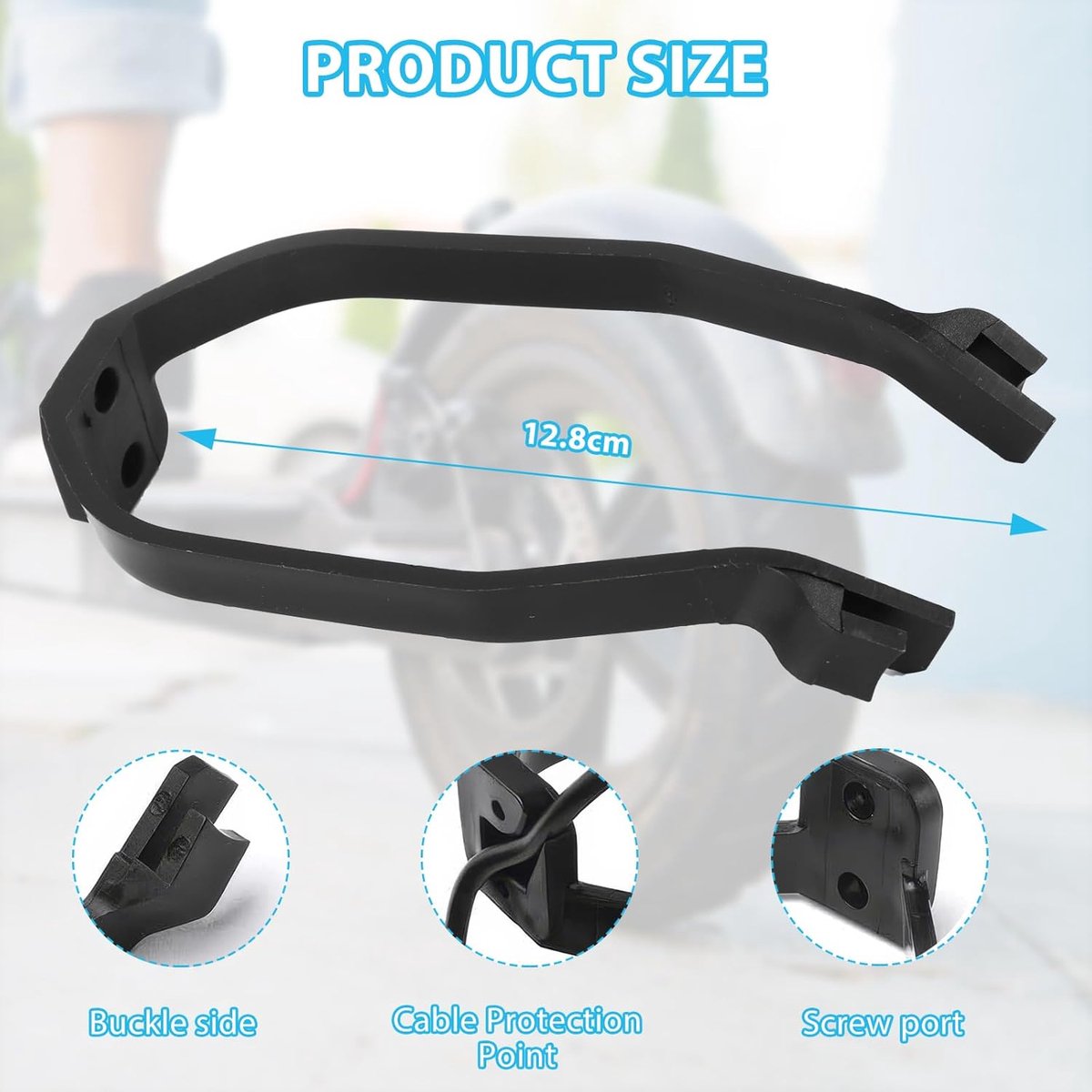 SnelShoppen - Elektrische Scooter Achter Mudguard, Achterwiel Spatbord, Scooter Mudguards, Vervangset met Bevestiging en Achterlicht Schroeven voor Xi
