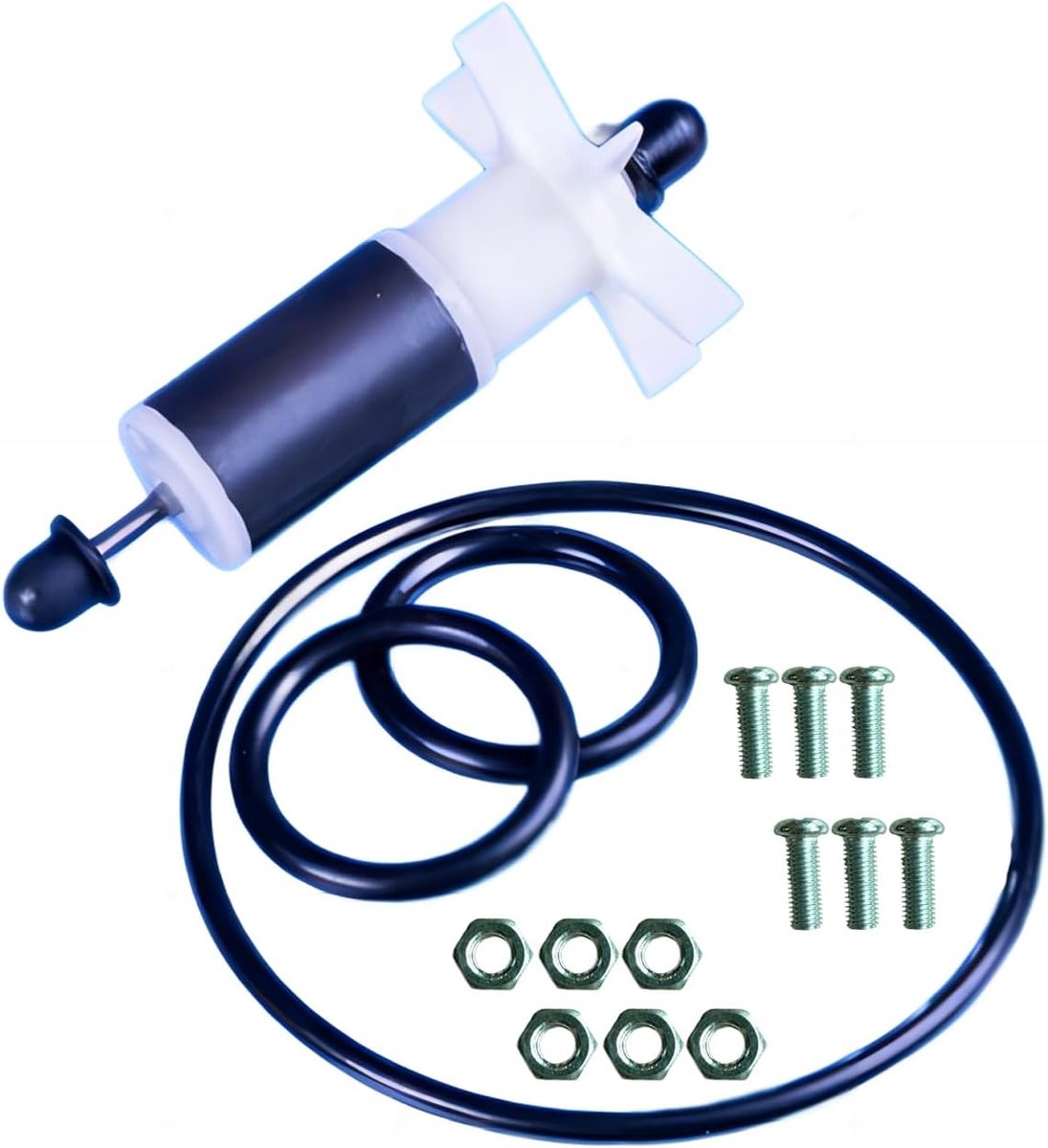 SnelShoppen - Reparatieset voor Lay Z Spa Waterpomp, Impeller, RVS Thrust Washer & 3 Seals, Inclusief RVS Schroeven, Geschikt voor Hot Tub Modellen