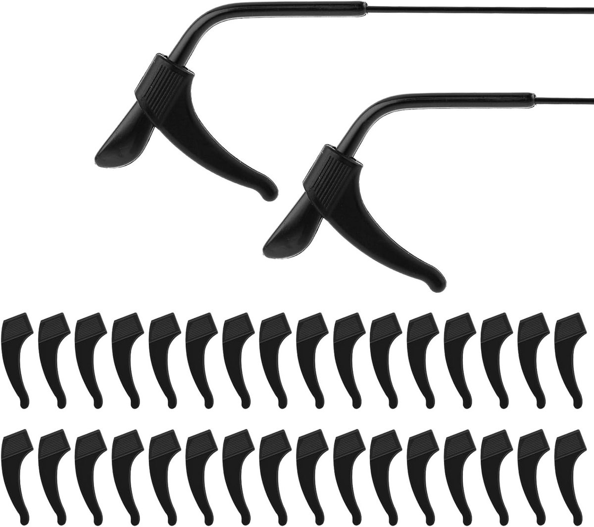 16 Pairs Non-slip Silicone Oordopjes voor Brillen - Comfortabele en Elastische Oorhaakjes, Grip en Bescherming voor Briltempels