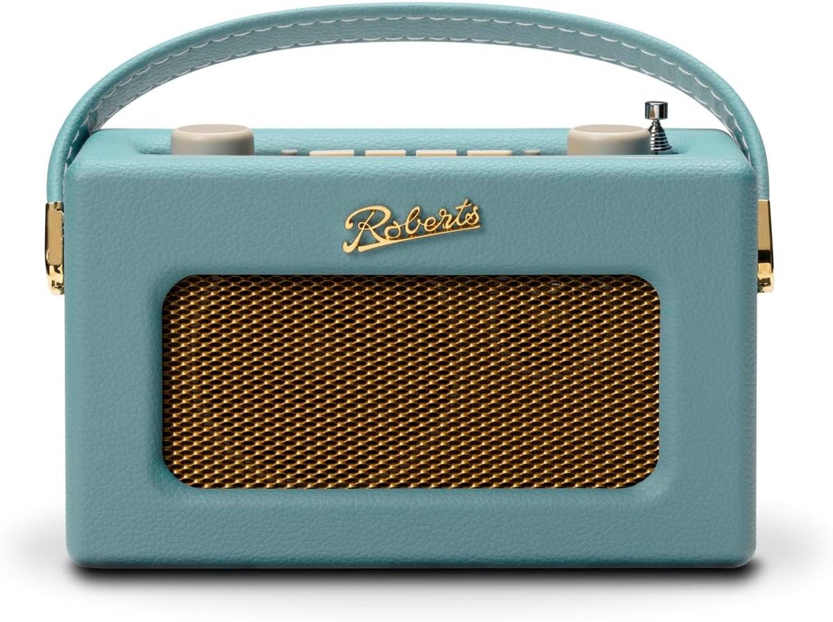 SnelShoppen - Retro DAB+ FM Bluetooth Alarm Klok Radio - Compact en Draagbaar in Groen - Ideaal voor Bedside Tafel, Camping en Thuisgebruik