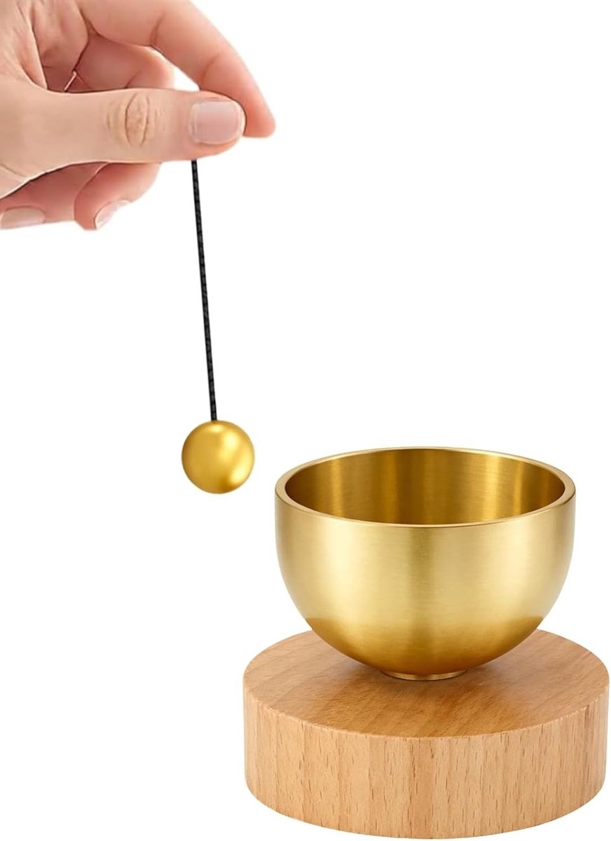Complete Set van Mini Meditatiebowls met Bel - Ideaal voor Yoga, Ontspanning en Stressverlichting, Perfect voor Mindfulness en Meditatie