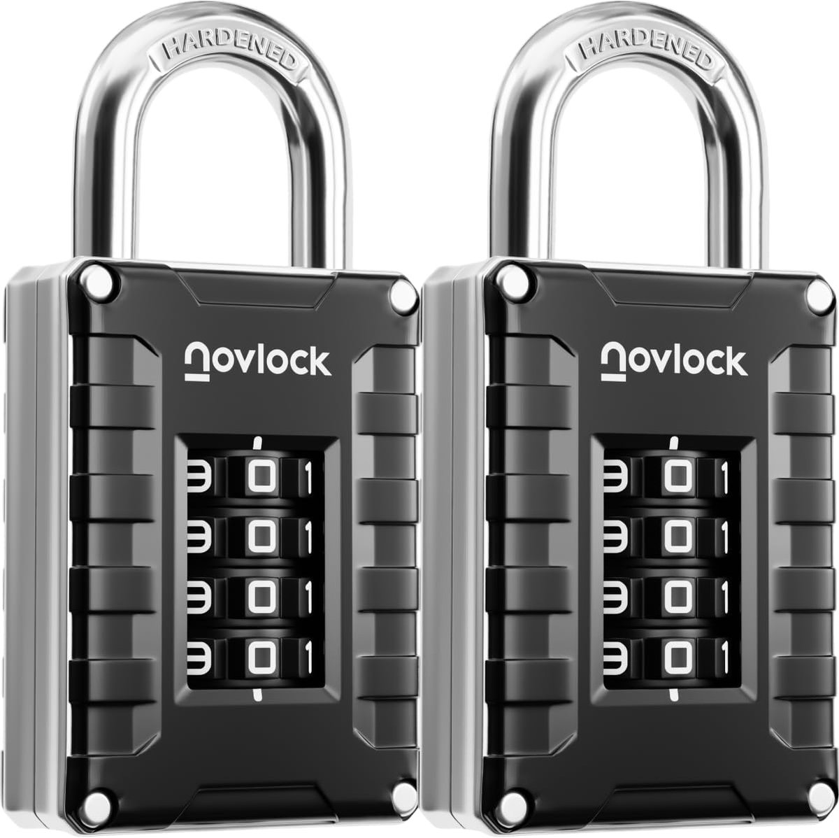 SnelShoppen - Padlock Combinatielock 2 Stuks - Sterke Anti-Diefstal Hangslot voor Lockers, Kasten, Opbergdozen en Poorten - Zinklegering en Hardened S