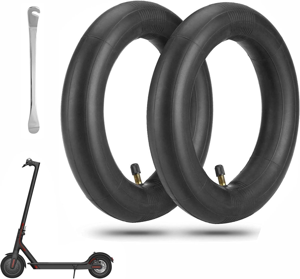 SnelShoppen - 2 Stuks 10 Inch Dubbele Sterkte Scooter Banden 10 1/2 x 2 Vervangingsbanden Voor Elektrische Scooters - Hoge Kwaliteit Butyl Rubber, Bet