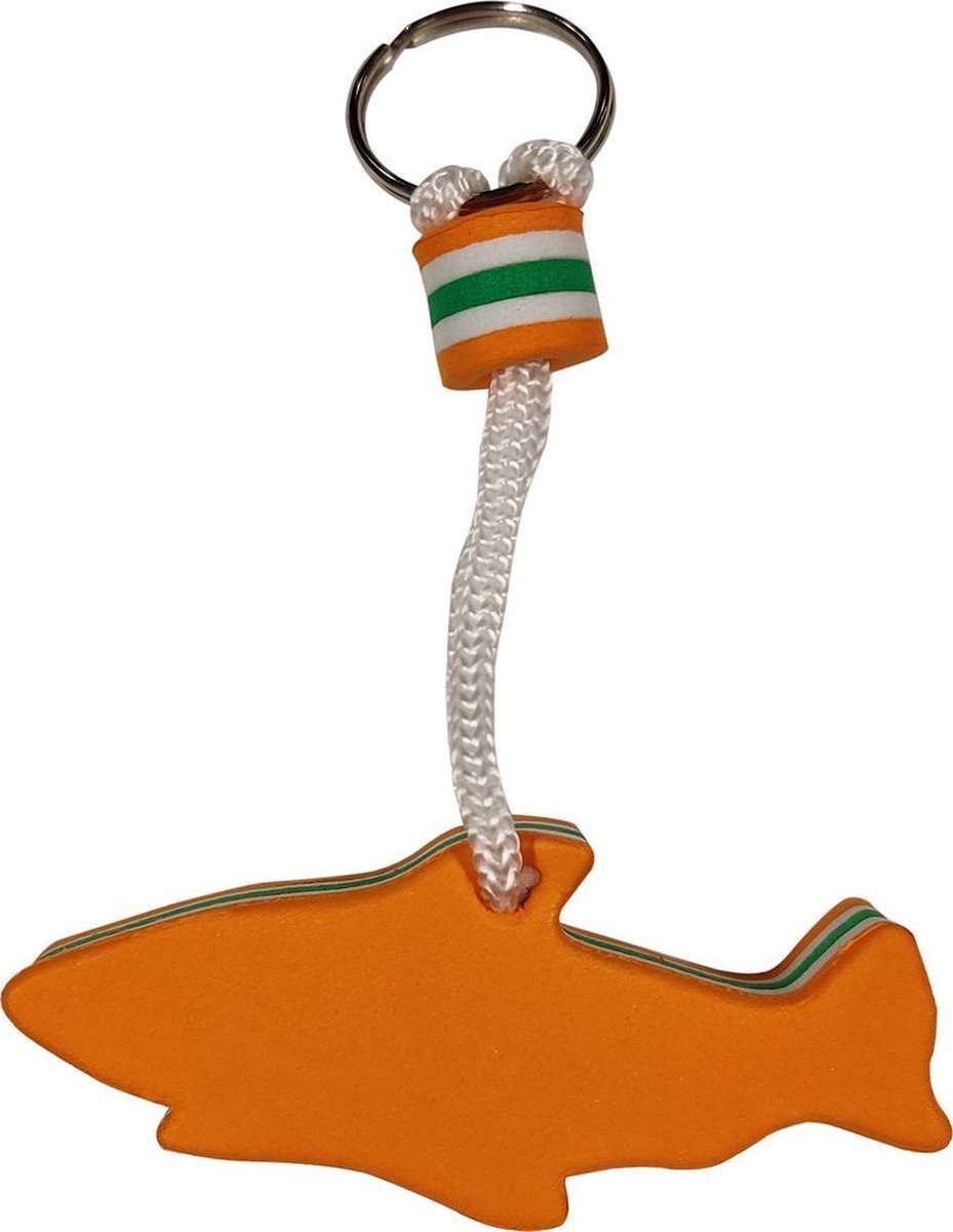 *** Drijvende Sleutelhanger Haai - voor Bootliefhebbers en watersporters - Boten Varen - met grip en opvallend oranje design - Sleutels hangen - Fiets sleutel van Heble® ***
