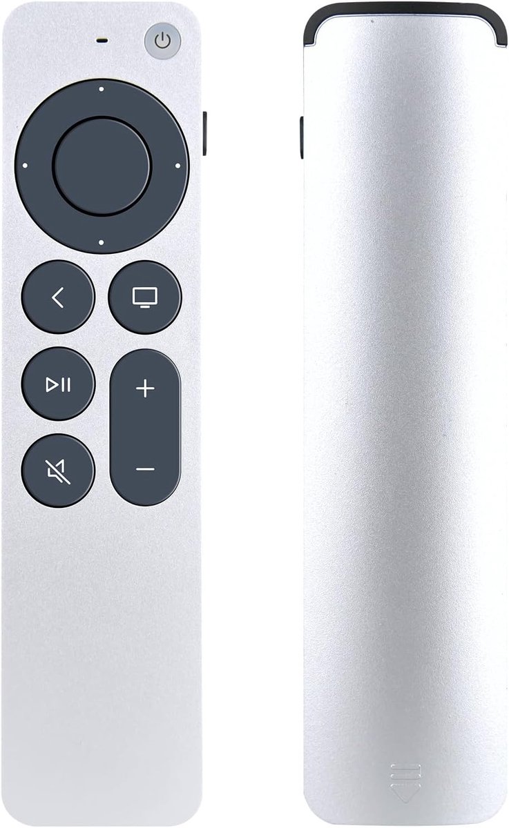 SnelShoppen - Universele Afstandsbediening voor Apple TV 4K/HD Gen 1 2 3 4 - Geen Siri of Spraakbesturing, Plug & Play, Infrared Technologie, Zwart