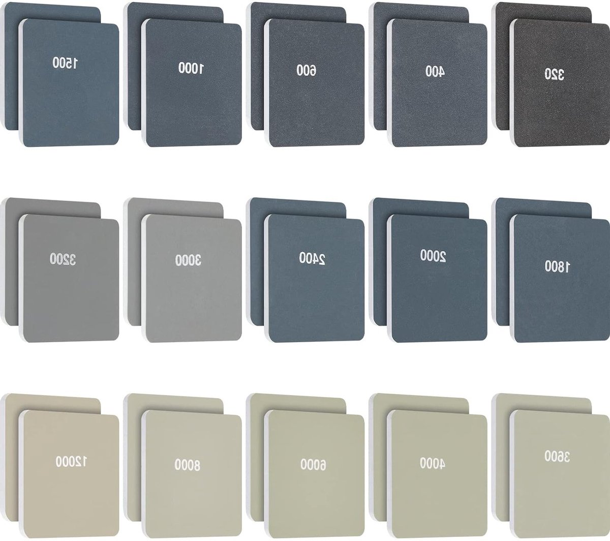 Set van 30 Stuks 5 x 5 cm Schuurpads - Dubbelzijdige Schuurkussens voor Plastic en Acryl - Perfect voor Polijsten en Schuren van Diverse Materialen