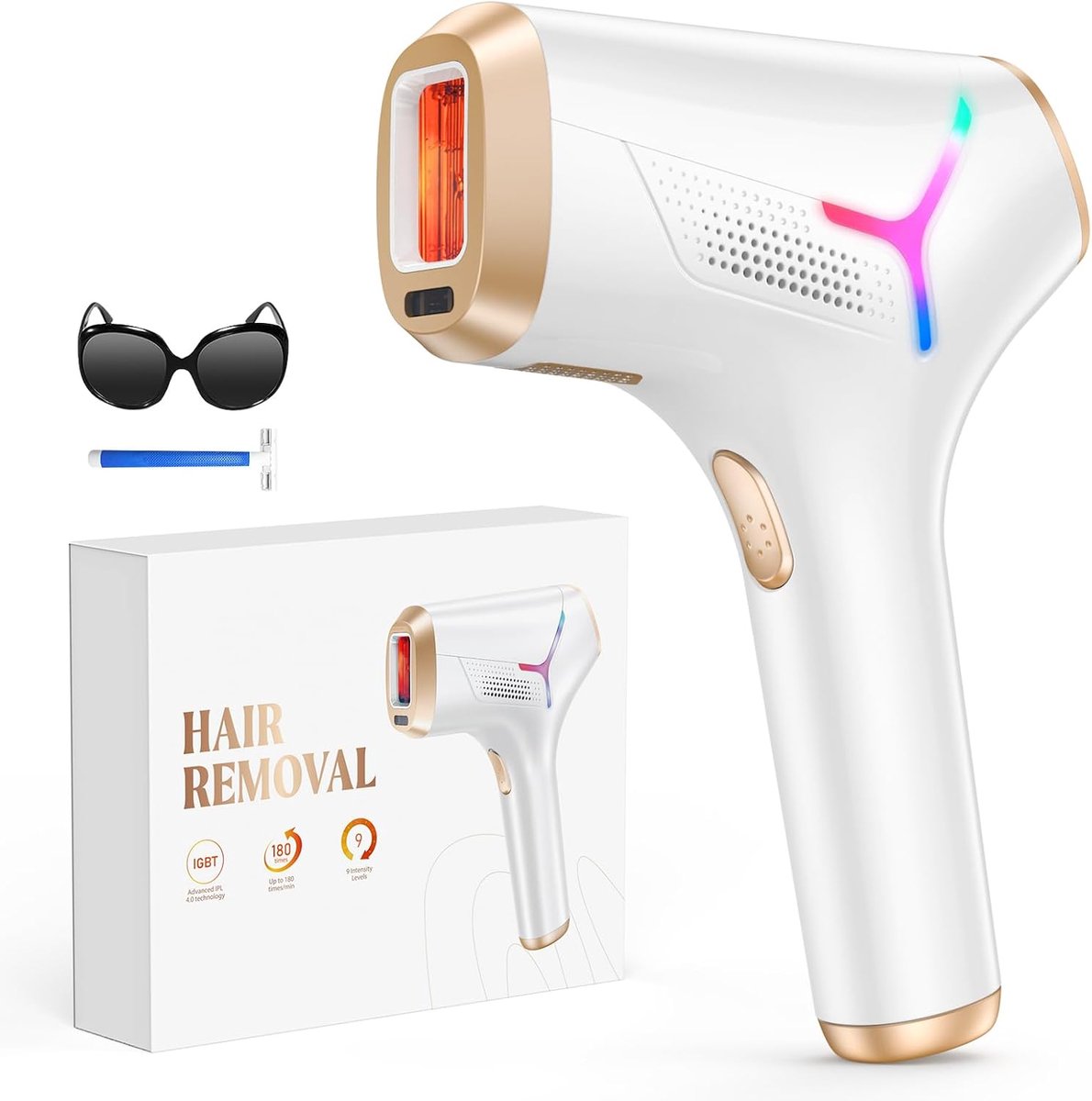 SnelShoppen - Pijnloze IPL Laser Haarverwijdering - 22J Duurzame IGBT Pulsar Technologie - Professionele Kwaliteit Thuis - Voor Lichaam en Bikinilijn
