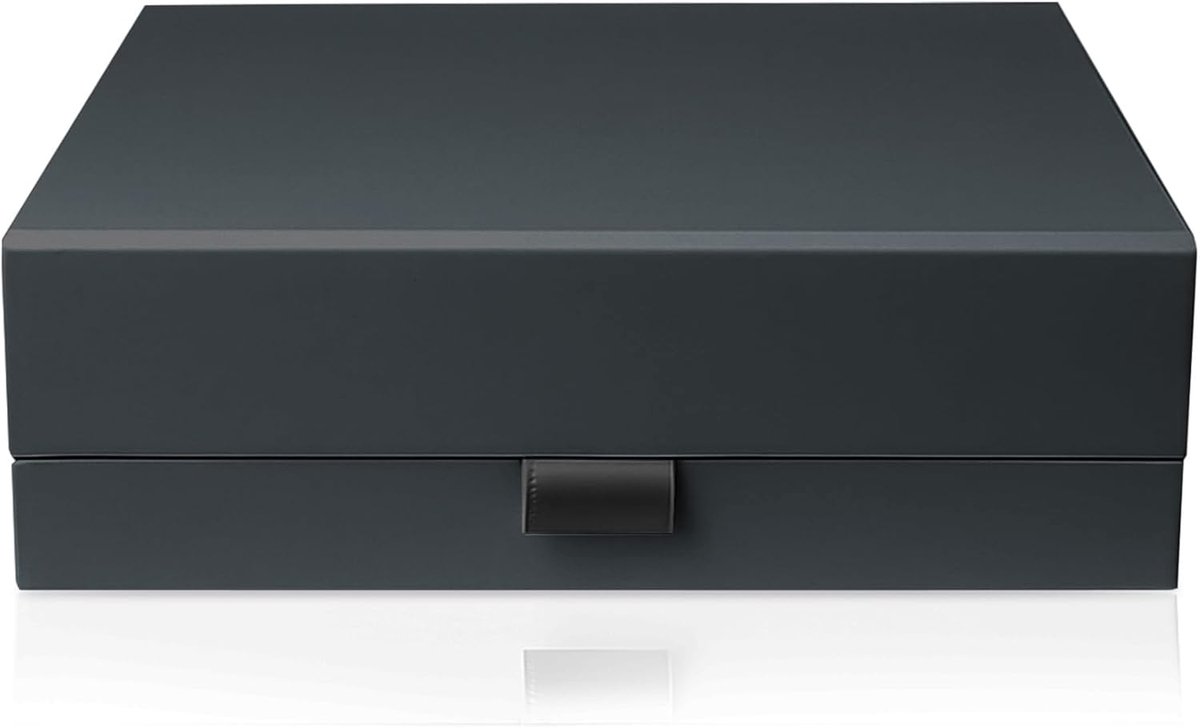 SnelShoppen - Luxe Zwarte Cadeau Doos met Magnetische Sluiting, Vouwbare Geschenkdoos voor Bruiloften, Verlovingen en Feesten, 220x170x50mm, Hoogwaard