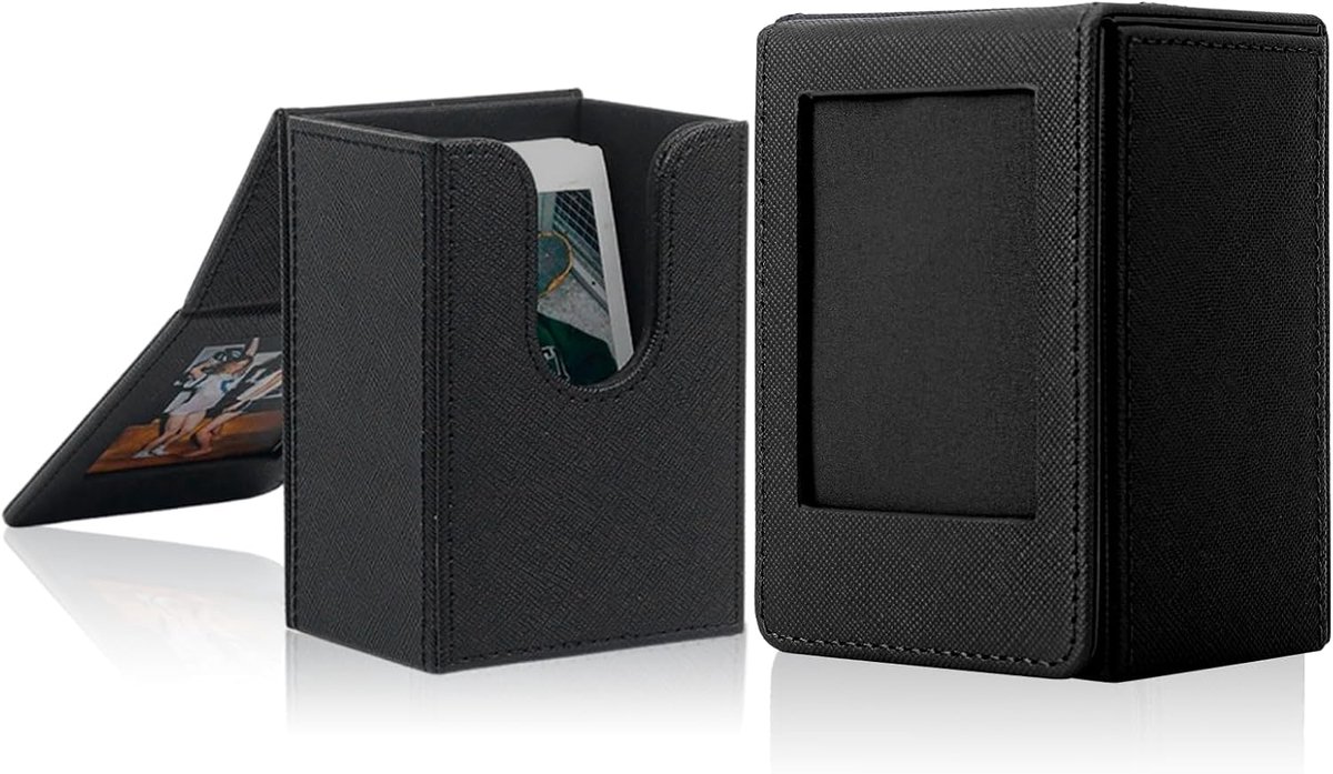 SnelShoppen - Photo Box Opbergdoos voor 3 Inch Foto's, Polaroid Album Geschikt voor Fujifilm Instax Mini Film, Zwart, Grote Opbergruimte en Perfecte B