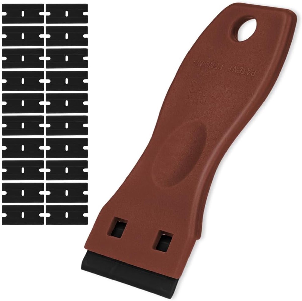 SnelShoppen - Professionele Flintronic Schraper voor Keramische Kookplaten - Multifunctionele Rasp met 20 Dubbelzijdige Plastic Bladen - Veilig voor R