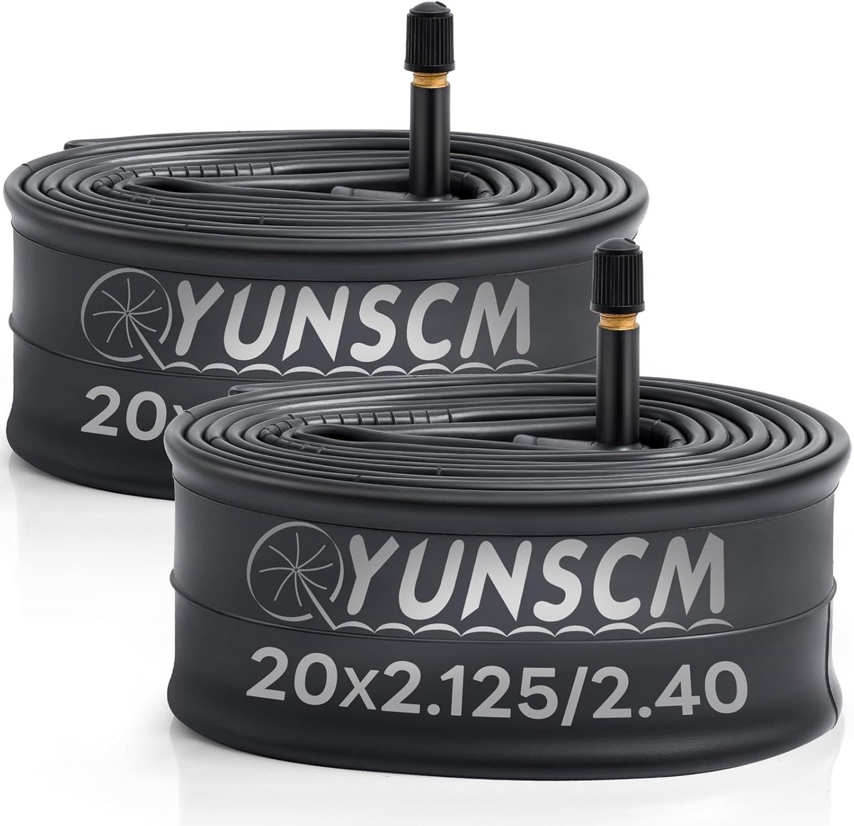 SnelShoppen - 2 Stuks 20 Inch Fietstubes 20 x 2.125/2.40 AV32MM Schrader Ventiel Binnenbanden voor Fietsen, Geschikt voor Diverse Maten, Hoogwaardige