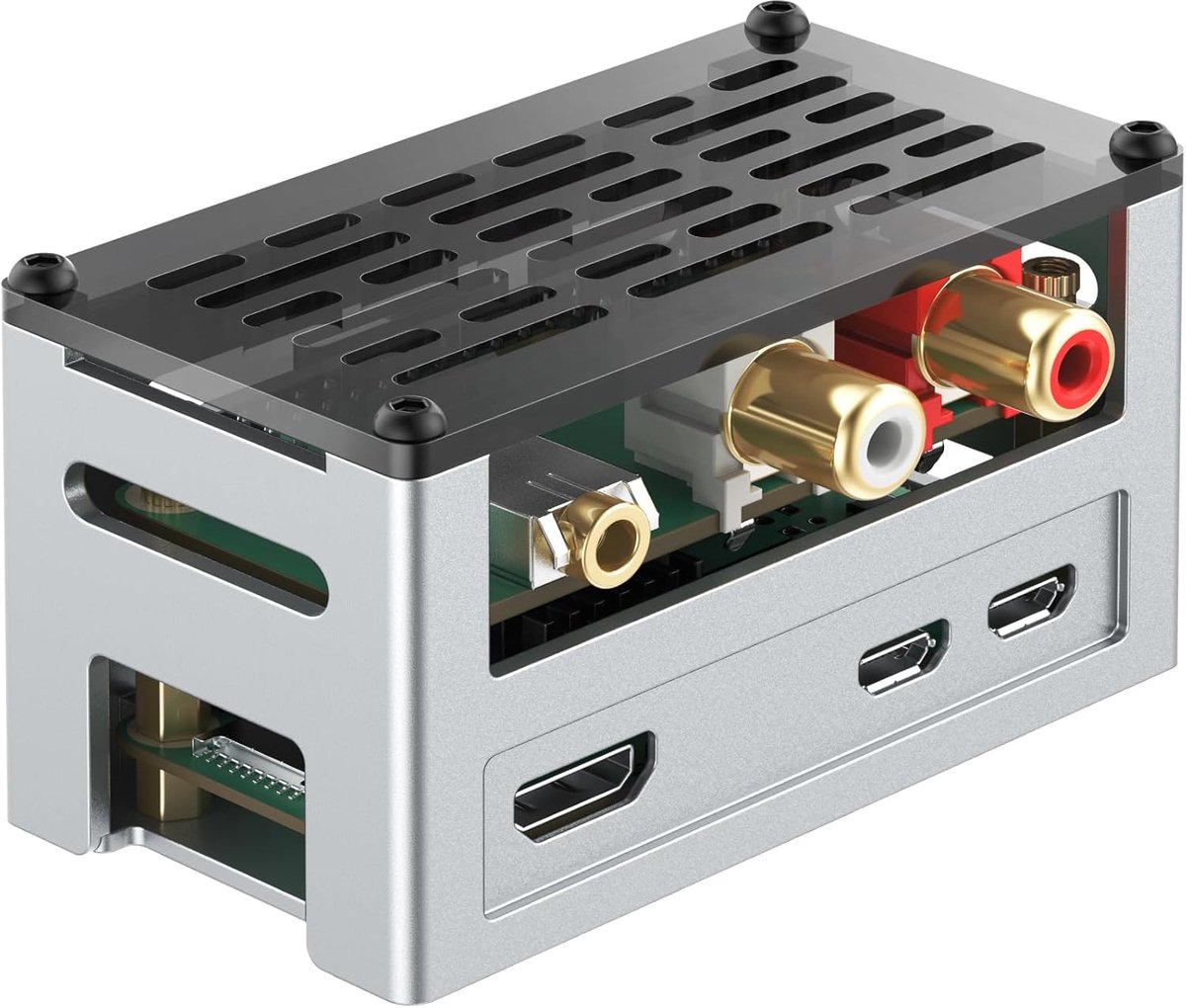 SnelShoppen - Raspberry Pi Zero Aluminium Behuizing met Koellichaam - Passieve Koeling, Ventilatie Ontwerp, Geschikt voor DAC Mini/AMP Pro Mini en Mee