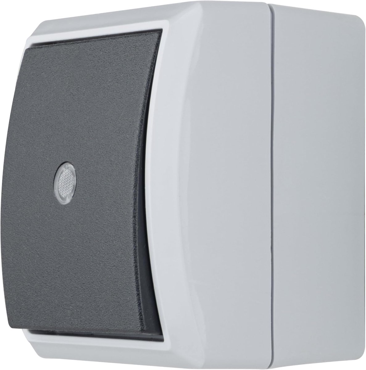 SnelShoppen - REV AquaForm Wet Room Controle Schakelaar IP44 Enkelvoudig Opbouw Grijs - 1-Pole 230V 10A Voor Badkamer, Keuken en Buiten