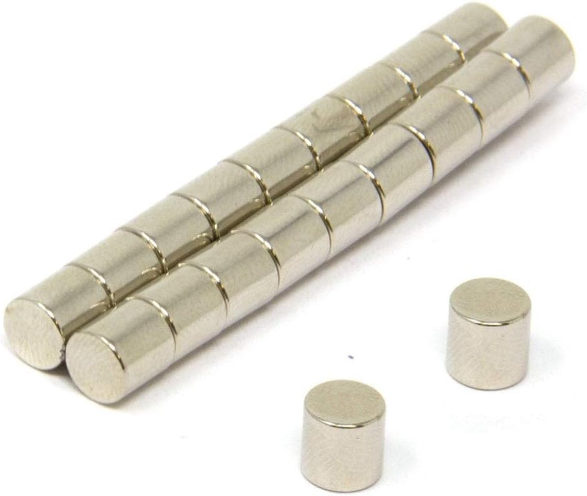SnelShoppen - N42 Neodymium Magnet 6mm x 6mm - 20 Stuks - Sterke Magneten tot 1.4kg - Perfect voor Creatieve Klussen, DIY, en Thuisgebruik