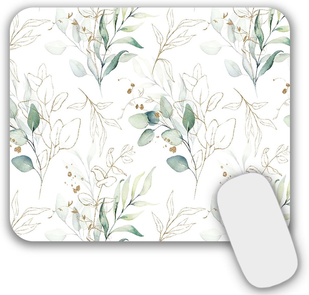 SnelShoppen - Kleine Muismat 240x200mm - Ultra-smooth Lycra, Antislip Onderkant, Groen - Ideaal voor Werk en Gaming