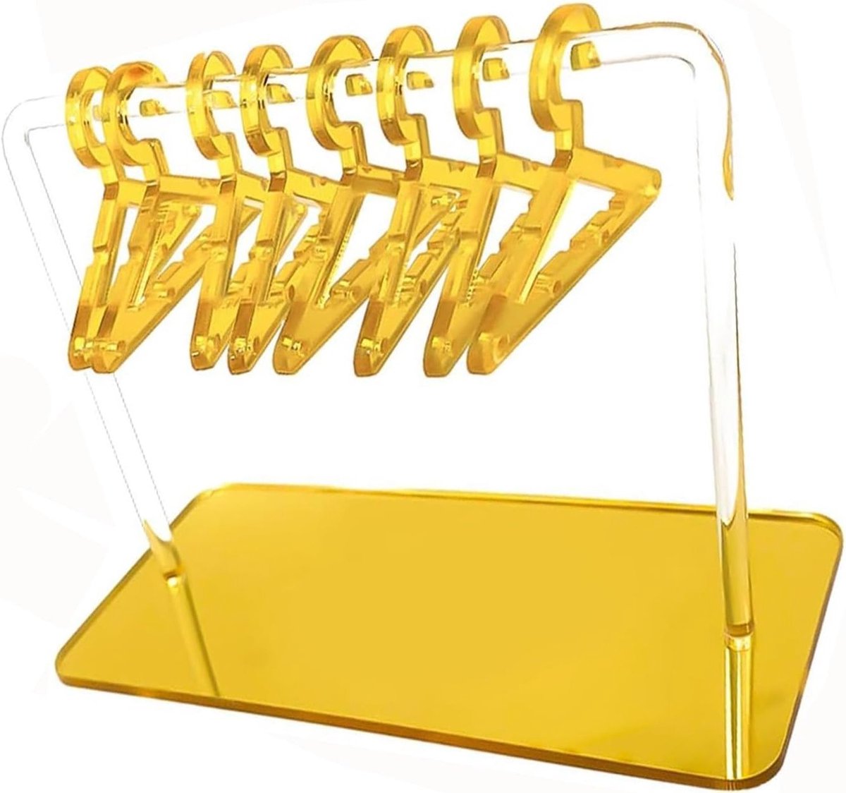 Set van Acryl Oorbellenhouder met 8 Mini Kapstok Hangers - Transparante Organizer voor Oorbellen, Sieraden Display voor Studs en Lange Oorbellen